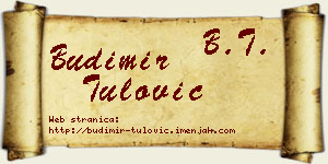 Budimir Tulović vizit kartica